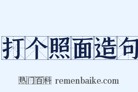 打个照面造句是什么意思的图片